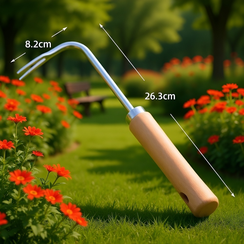 Herramientas de granja ligeras con mango de madera, herramientas para eliminar malas hierbas