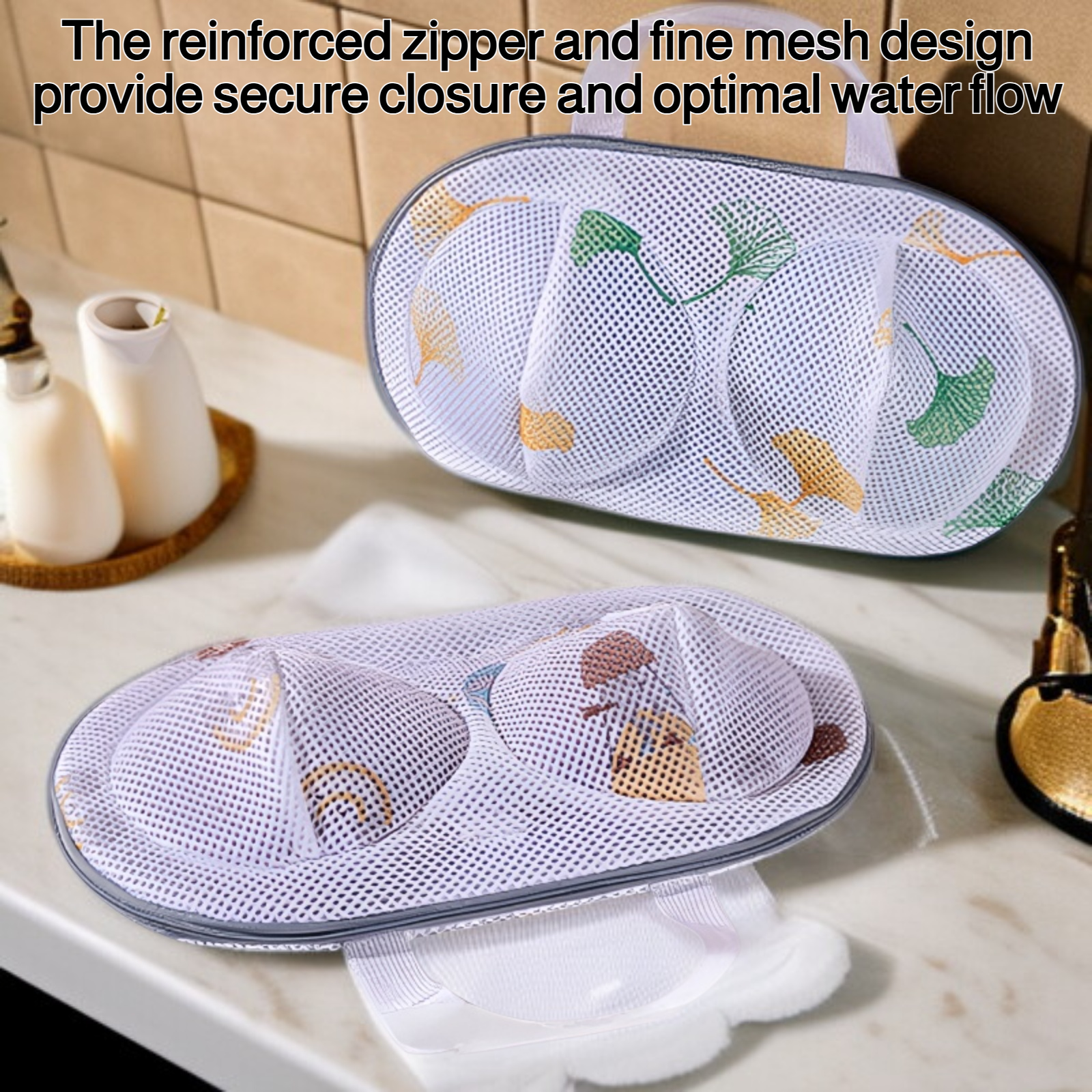 Household anti-deformation washing machine laundry bag in use