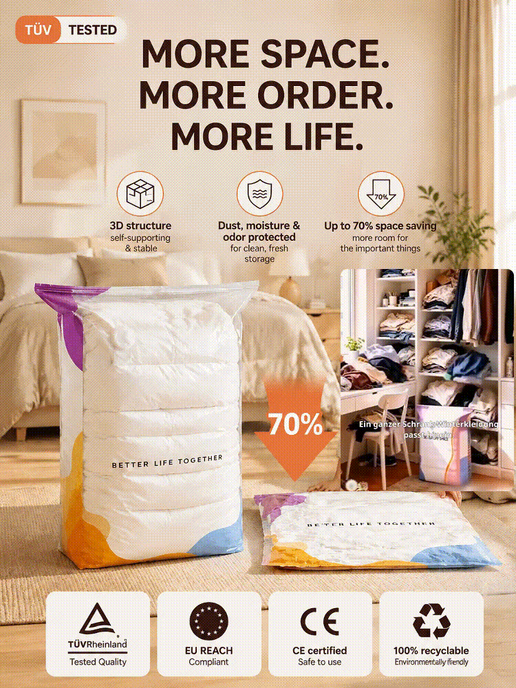 [Storage Black Technology] 3D Wrinkle-Resistant Vacuum Compression Storage Bag