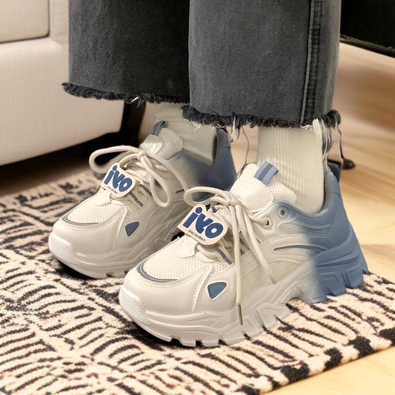 キャンパス秋厚底ポップスシューズ トレーナー 通気性 フォレストガンプ グラデーション ポップスシューズ