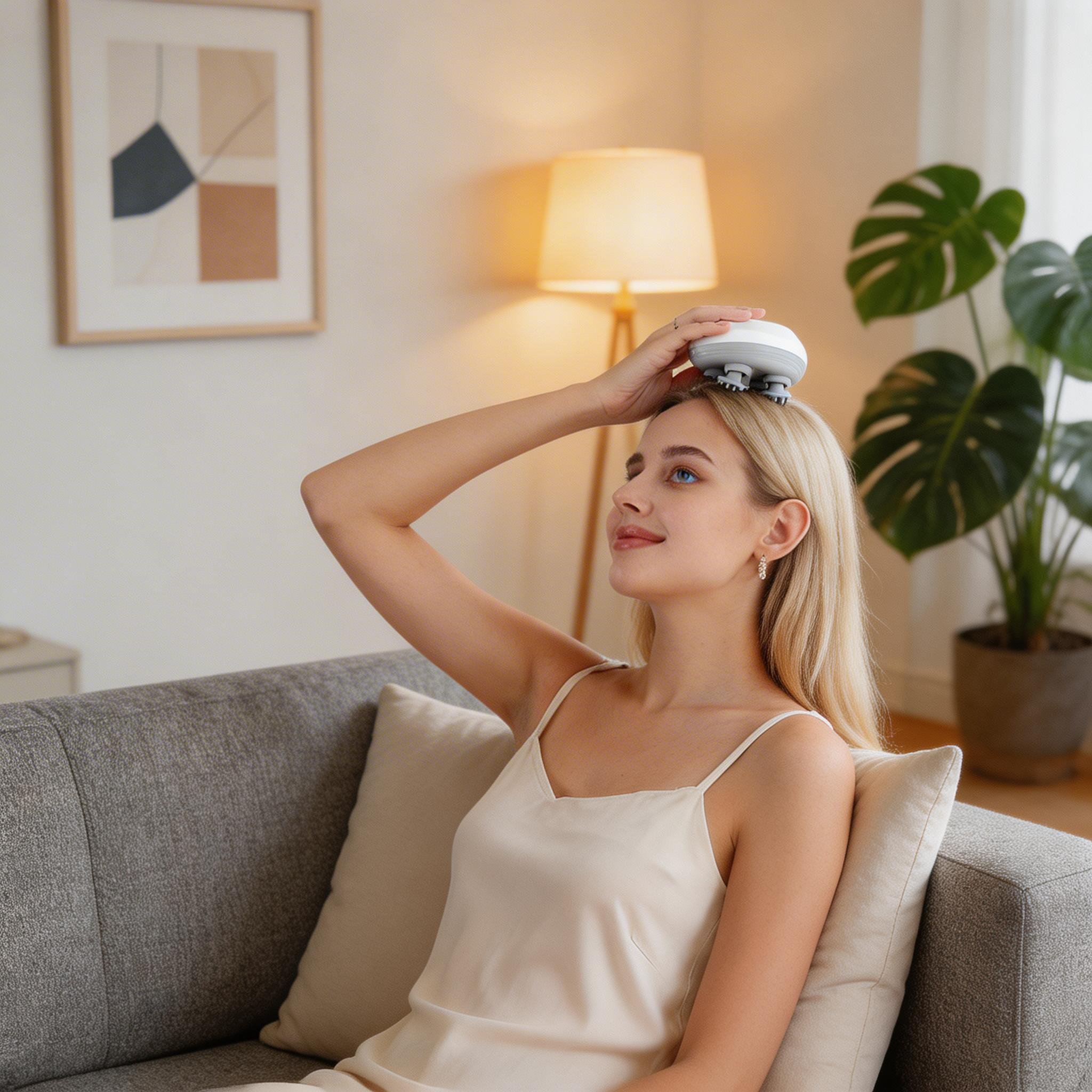 Intelligentes Mini-Kopfmassagegerät Wasserdichtes Elektrisches Kopfhaut-Entspannungsgerät