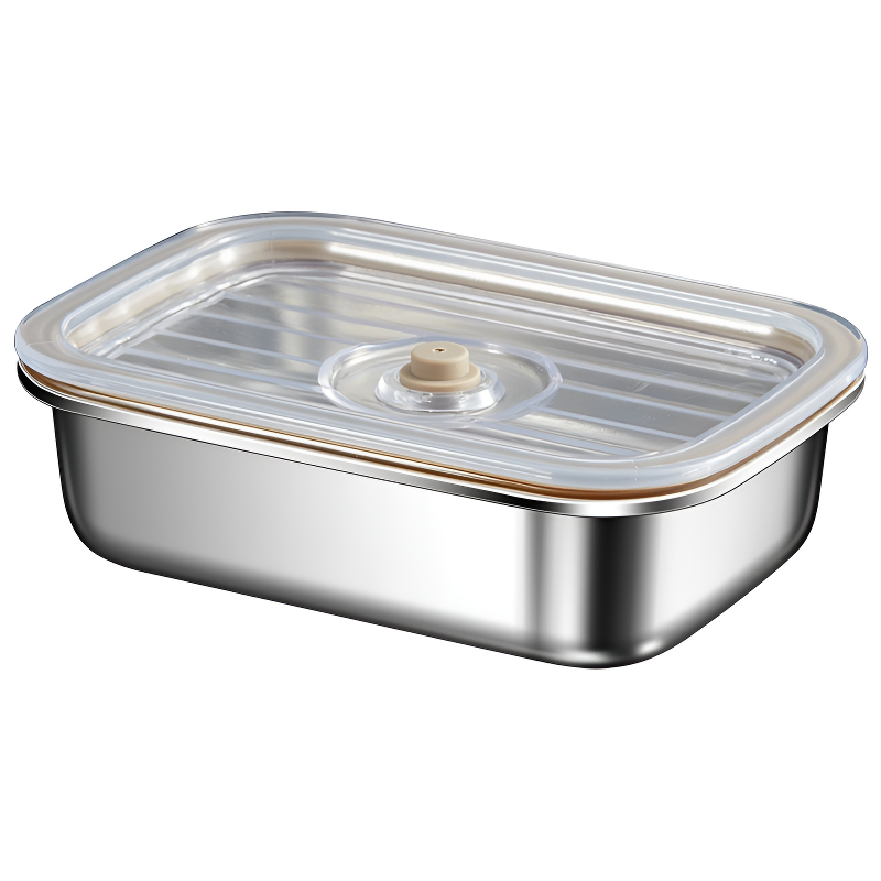 กล่องอาหารกลางวันแบบพกพา ทำจากสแตนเลสเกรดอาหาร ปิดผนึกสุญญากาศ