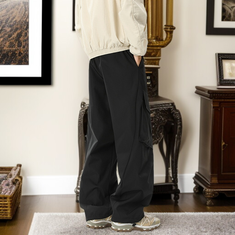 Pantalones de Trabajo Impermeables de Pierna Recta, Estilo Holgado