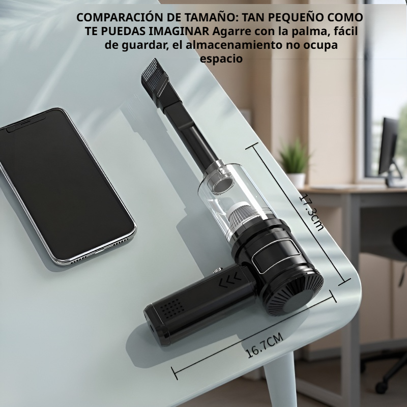 Limpiadora de polvo sin cable de alta eficiencia y carga rápida