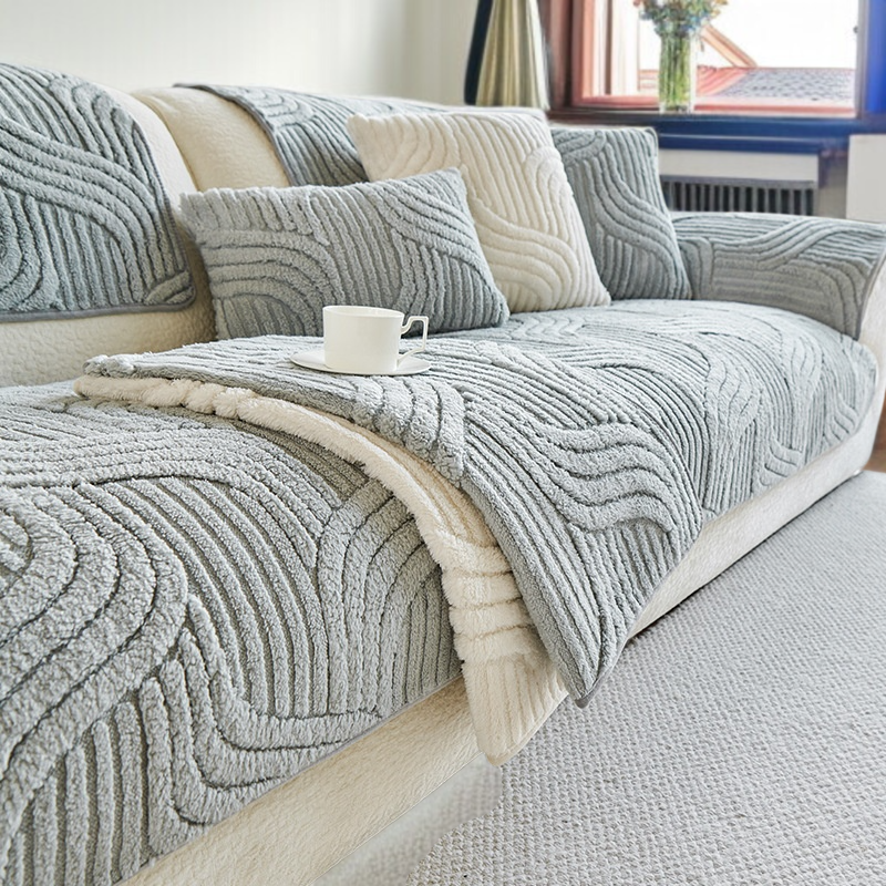 Haushalt Anti-Rutsch Baumwoll-Samt Sofa Kissen Atmungsaktive Rückenlehne mit Anti-Rutsch Partikeln