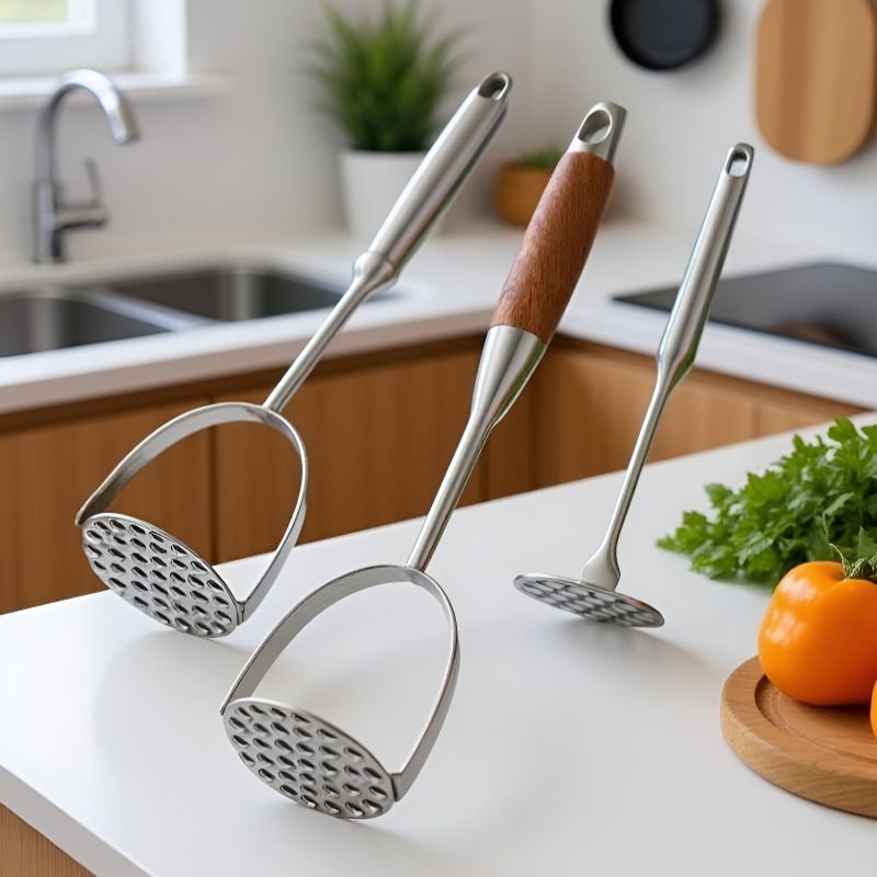 不鏽鋼馬鈴薯泥壓泥器 家用副食品攪拌器 馬鈴薯泥勺