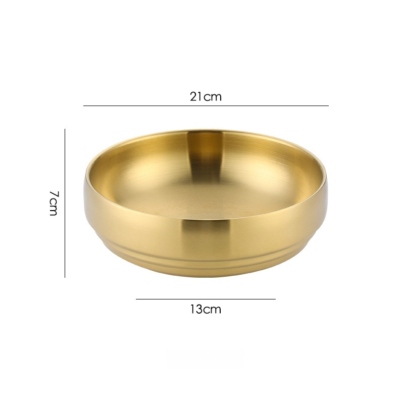 Bol à nouilles froides en acier inoxydable à double paroi