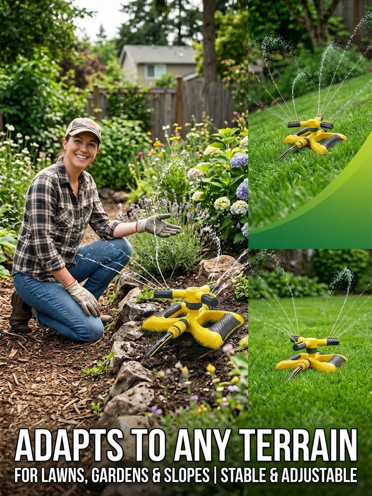 360° Automatic Rotating Sprinkler - Saves 40% of Water