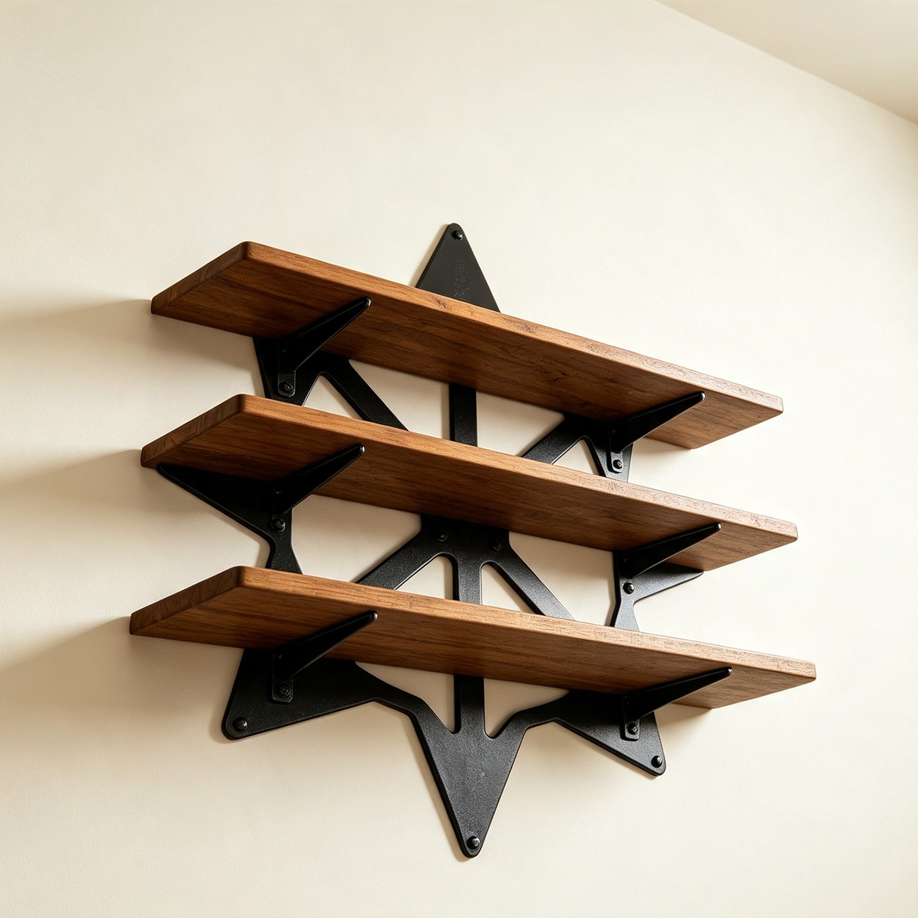 Starry Wrought Iron Wall-Mounted Shelf