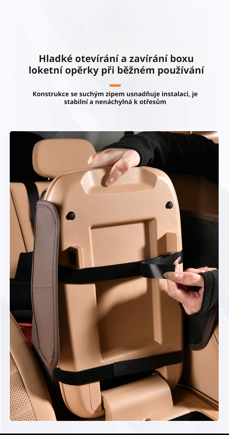 Opěrka do auta s možností uložení nápojů