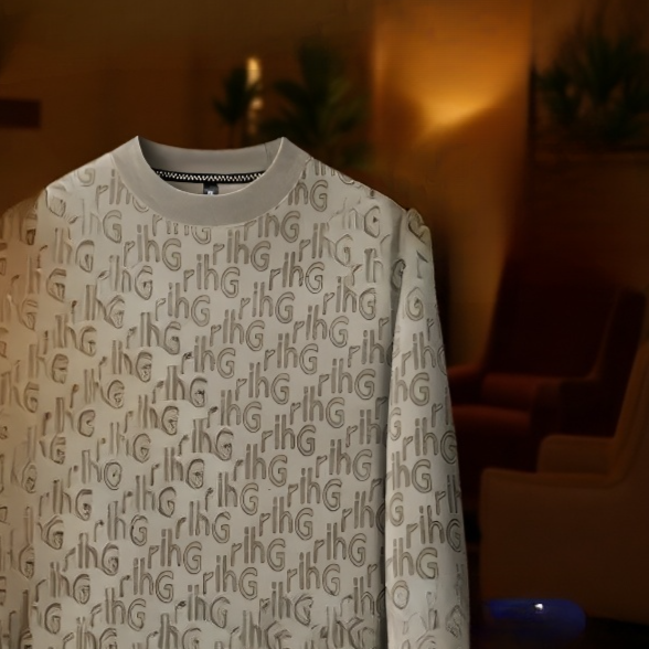 자카드 패턴 남성 후드 상의 확대 이미지