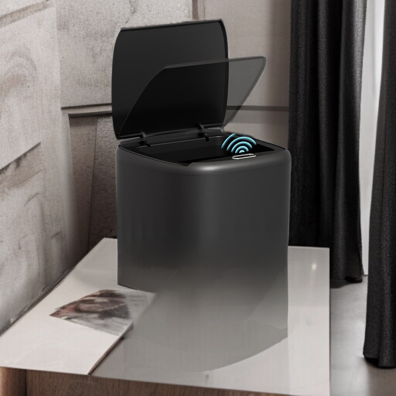 거실 휴지통 전자동 충전 감지 비접촉 휴지통 화장실 발차기 휴지통