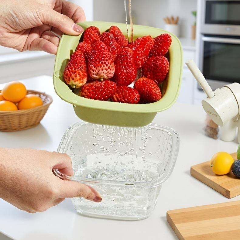 Multifunctional Mini Drain Basket Fruit Plate