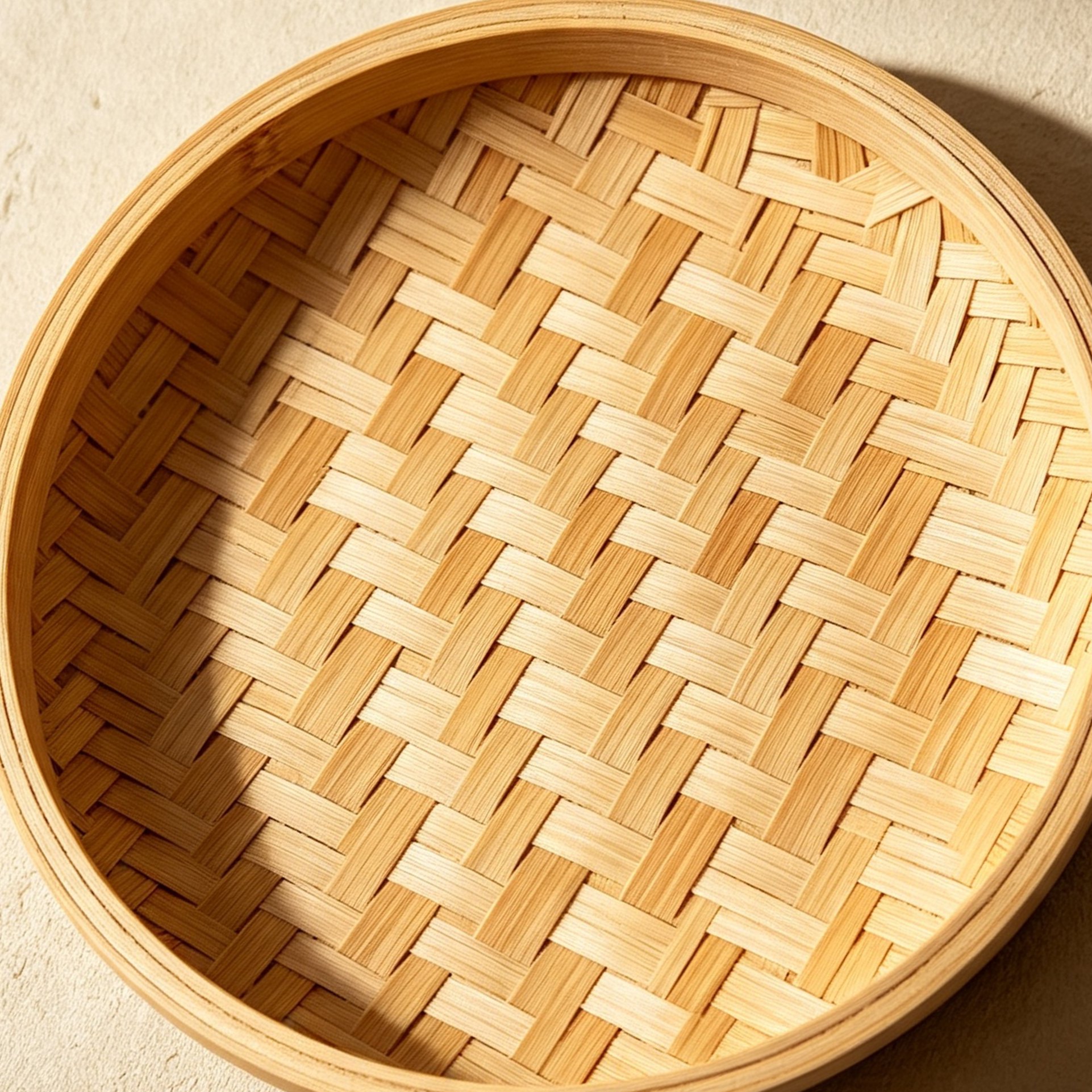 Bamboo woven shallow plates (5 pieces)
