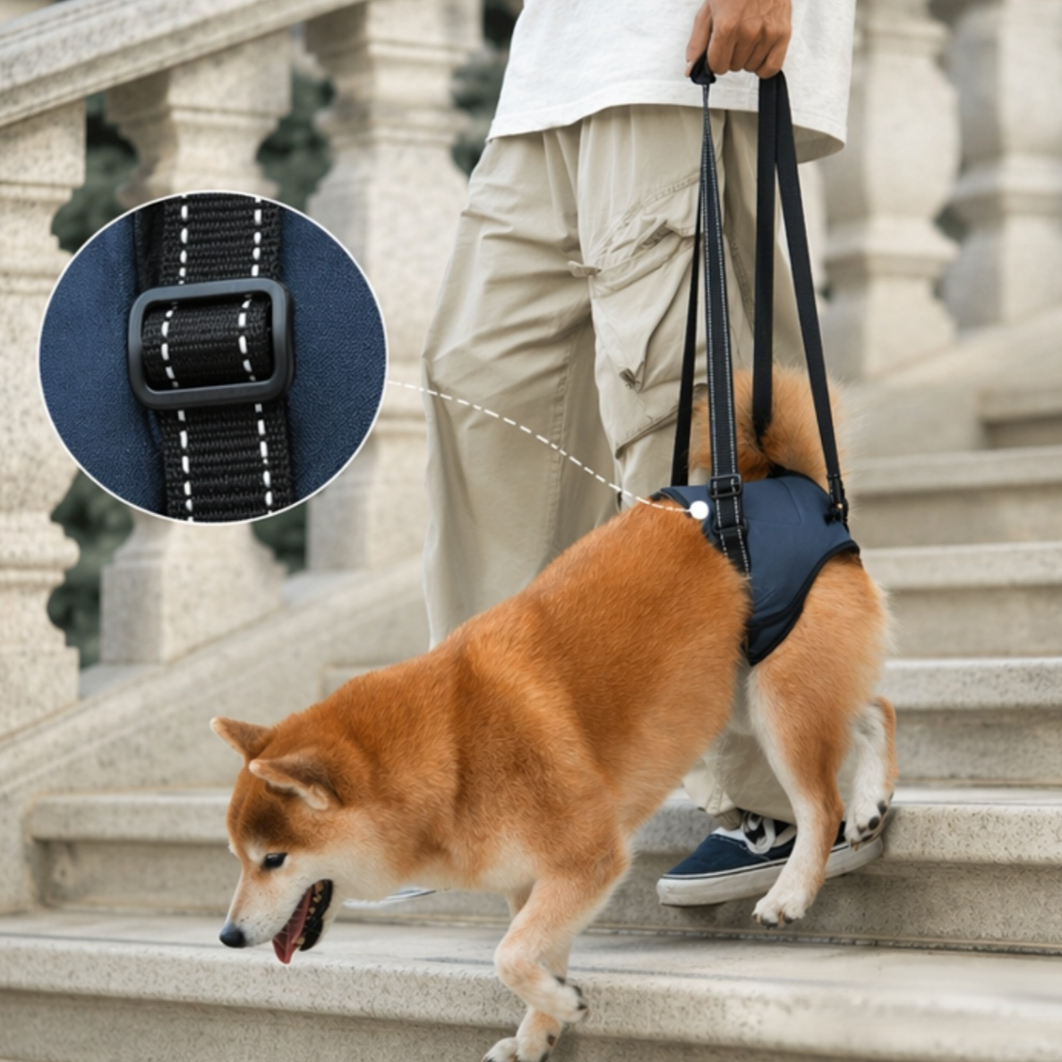 Soporte para las patas traseras para perros mayores