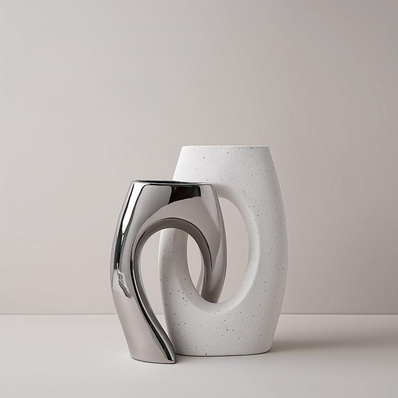  แจกันเซรามิกสไตล์ยุโรปสีขาว สำหรับตกแต่งบ้านหรูหรา