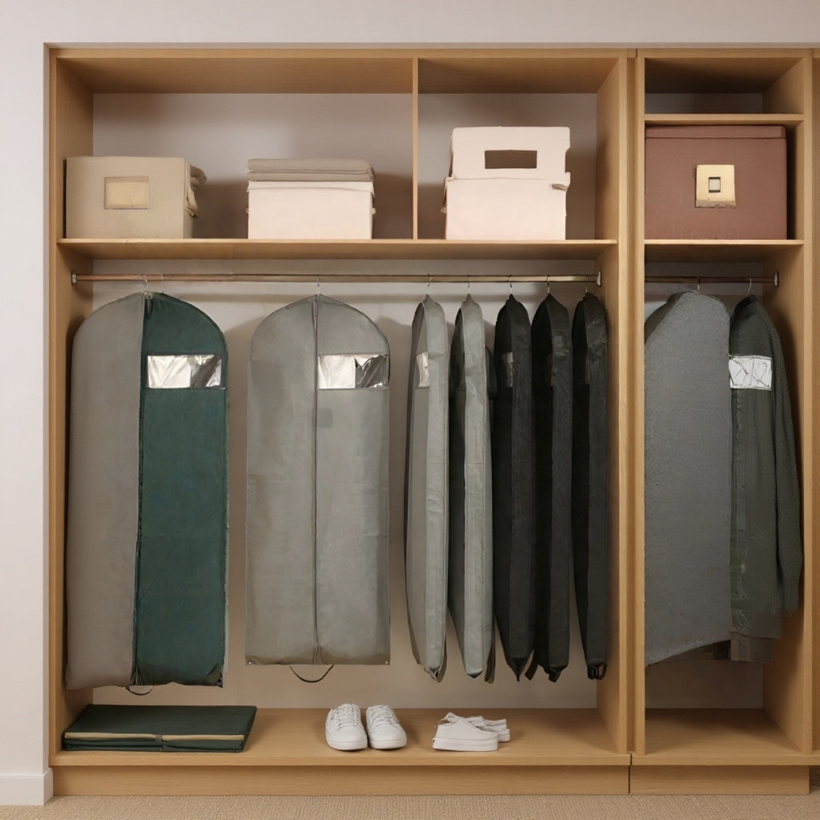 حقيبة تخزين بدلة مقاوم للغبار بسحّاب