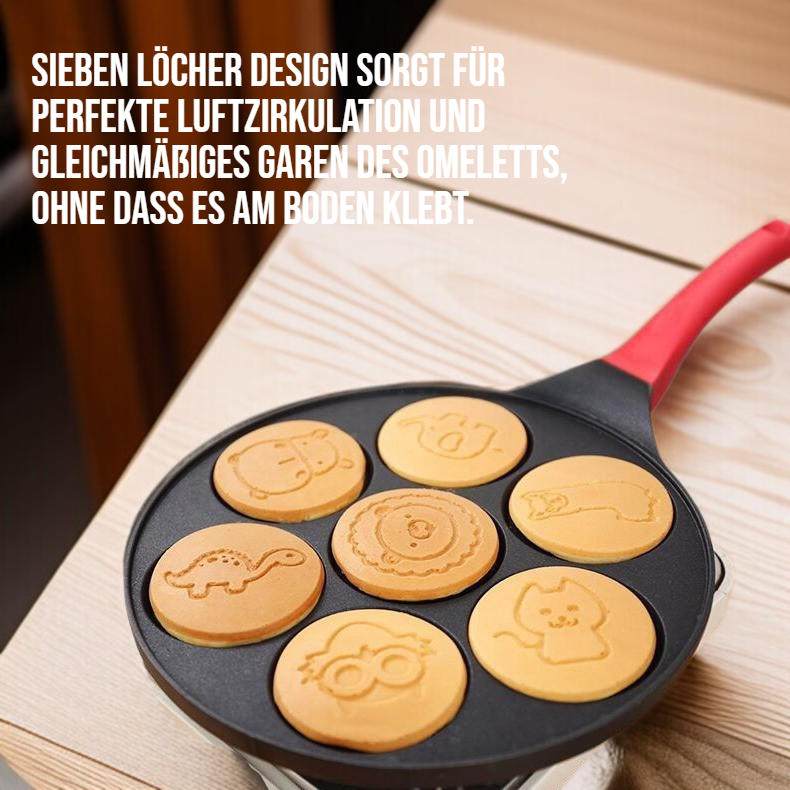Sieben Löcher nicht klebende Flachboden Omelette