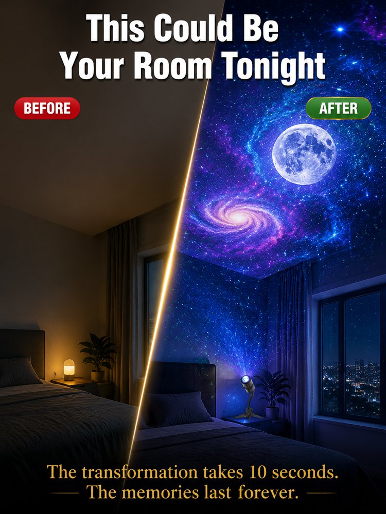【Strolling through the Starry Sea】Universe Starry Sky Ocean Projection Lamp