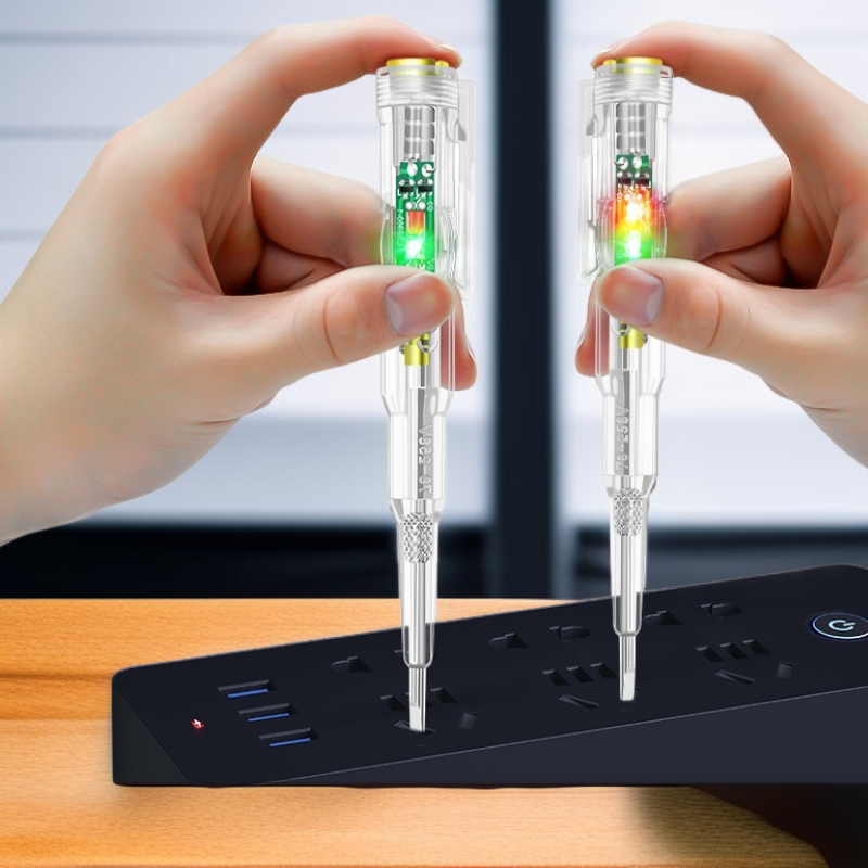 Destornillador comprobador de voltaje seguro y preciso