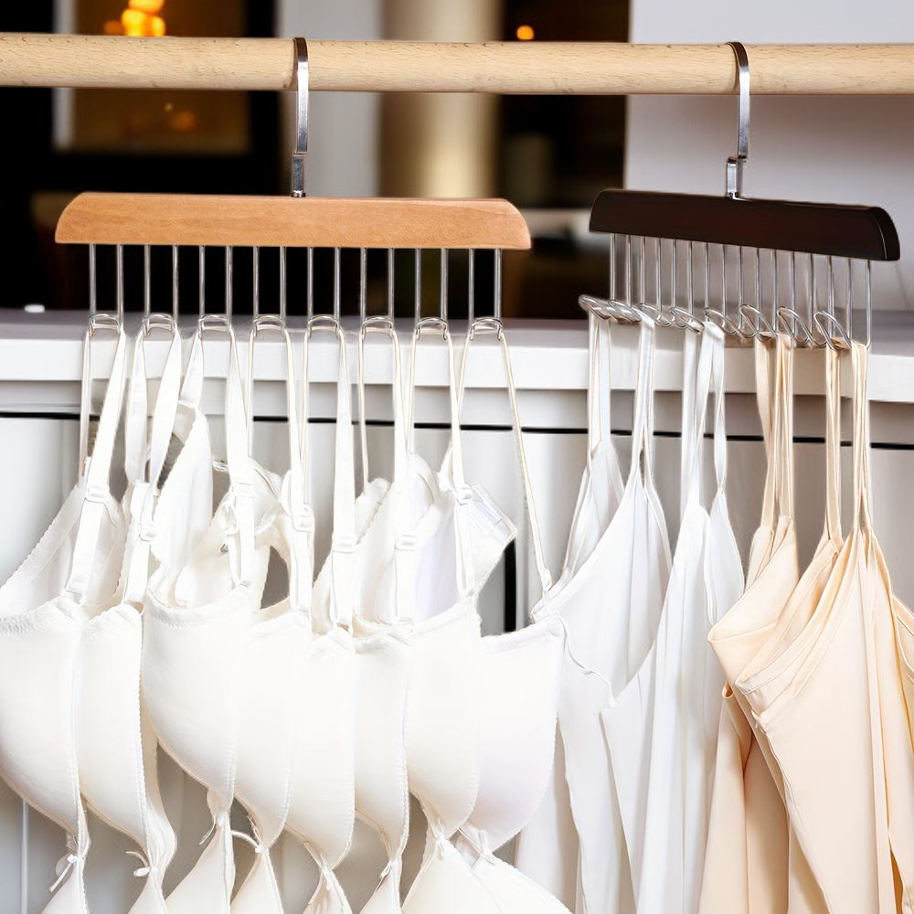 다기능 나무 옷걸이