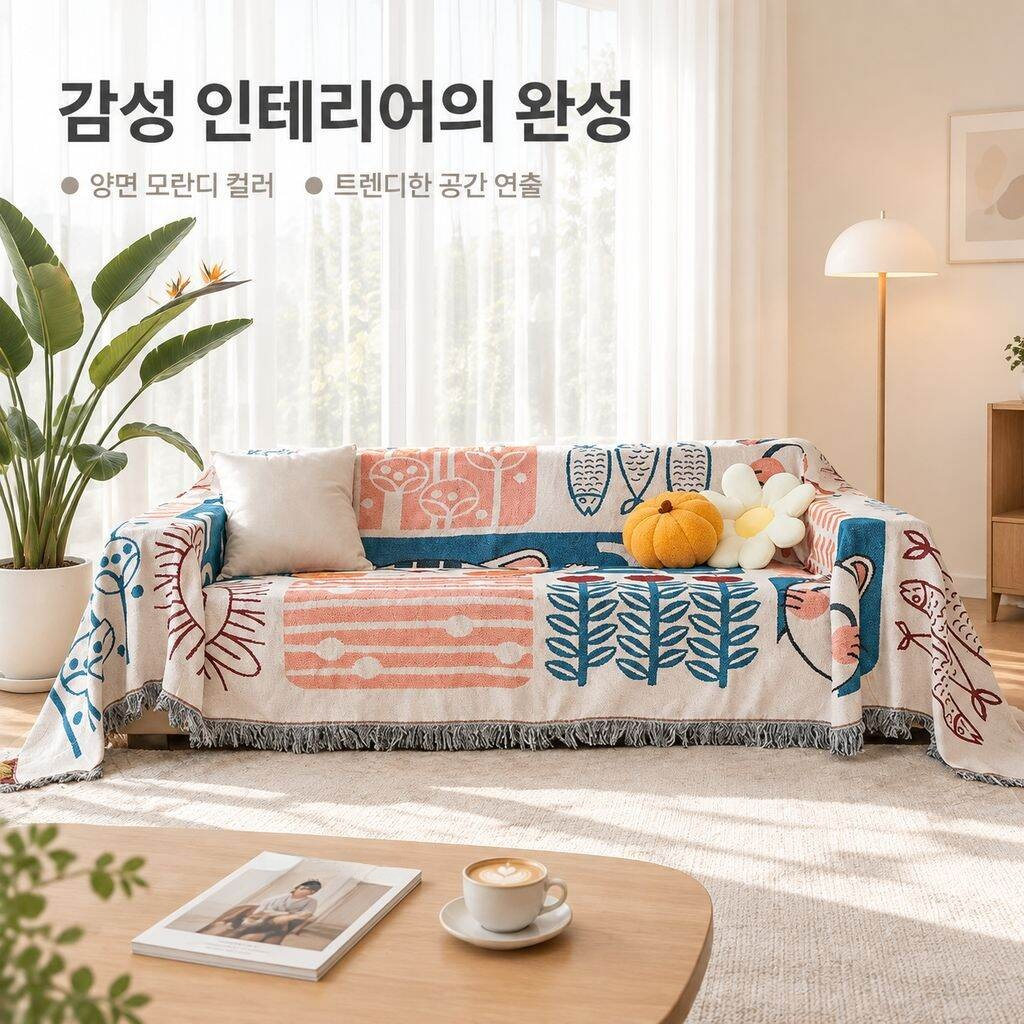북유럽 스타일 사계절 전용 소파커버 미끄럼방지 커버