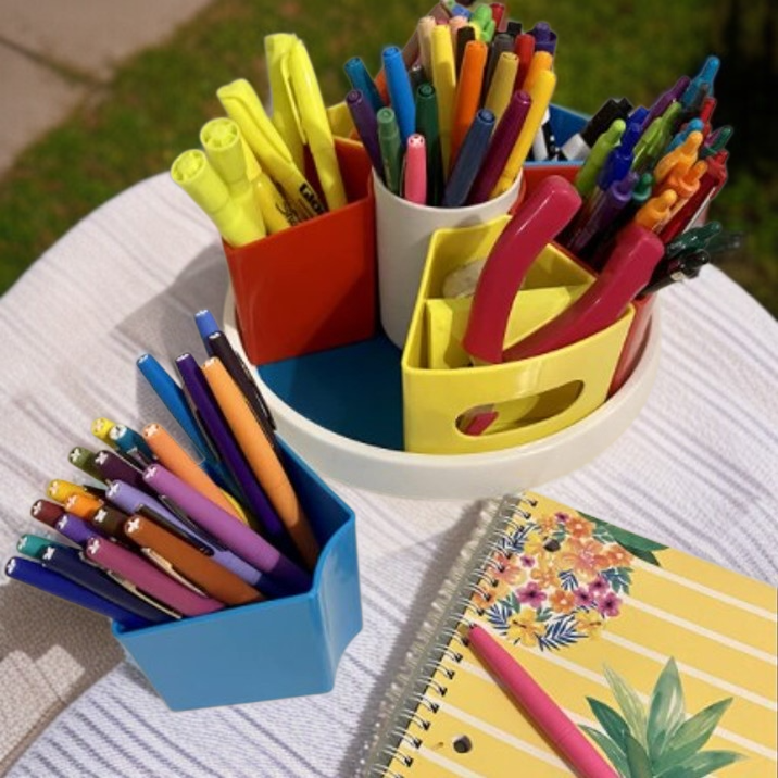 デスクトップ・オーガナイザー 高価な回転ペンホルダー コンパートメント・オーガナイザー 学生用回転ペンホルダー