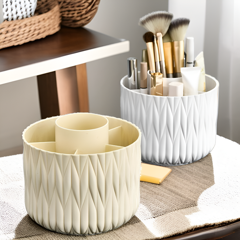 Multi-functional Large Rotating Makeup Brush Storage Barrel