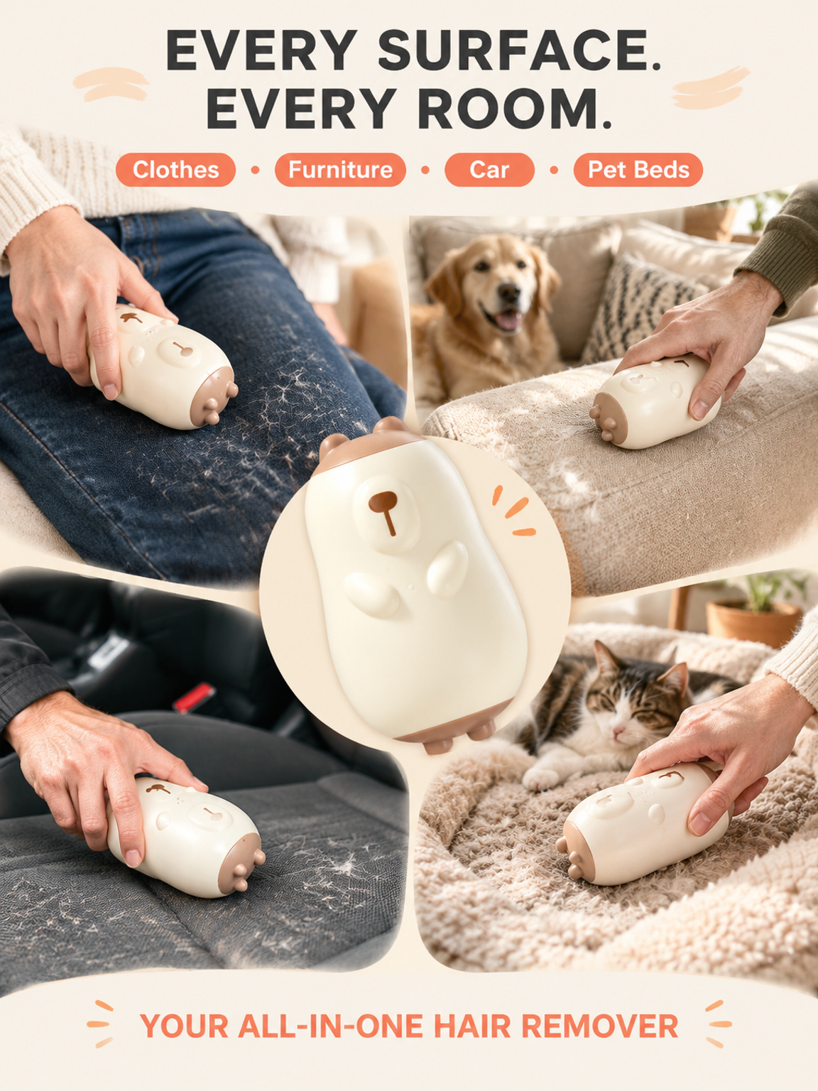 Portable Washable Lint Roller