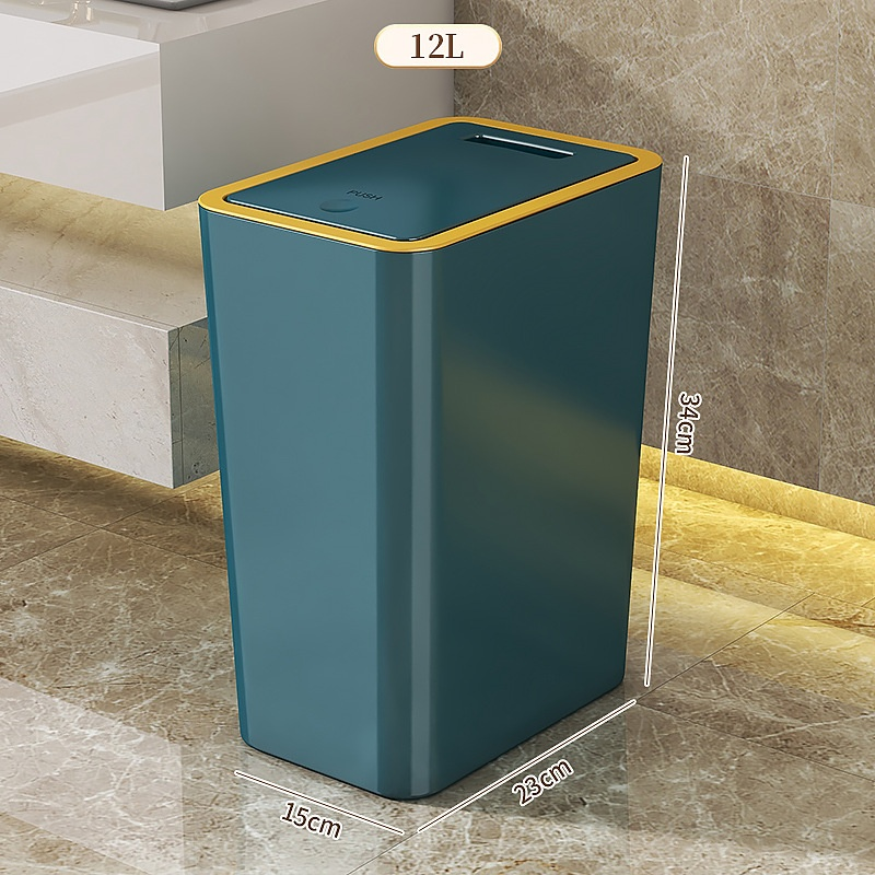 Poubelle à couvercle push pour dortoir et toilettes