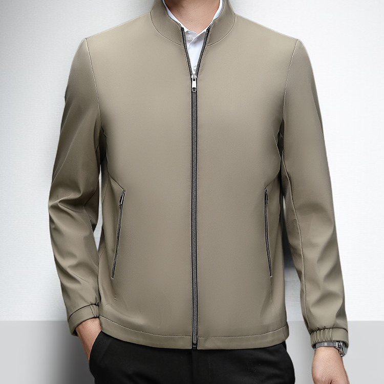 남성용 스탠드업 칼라 캐주얼 재킷