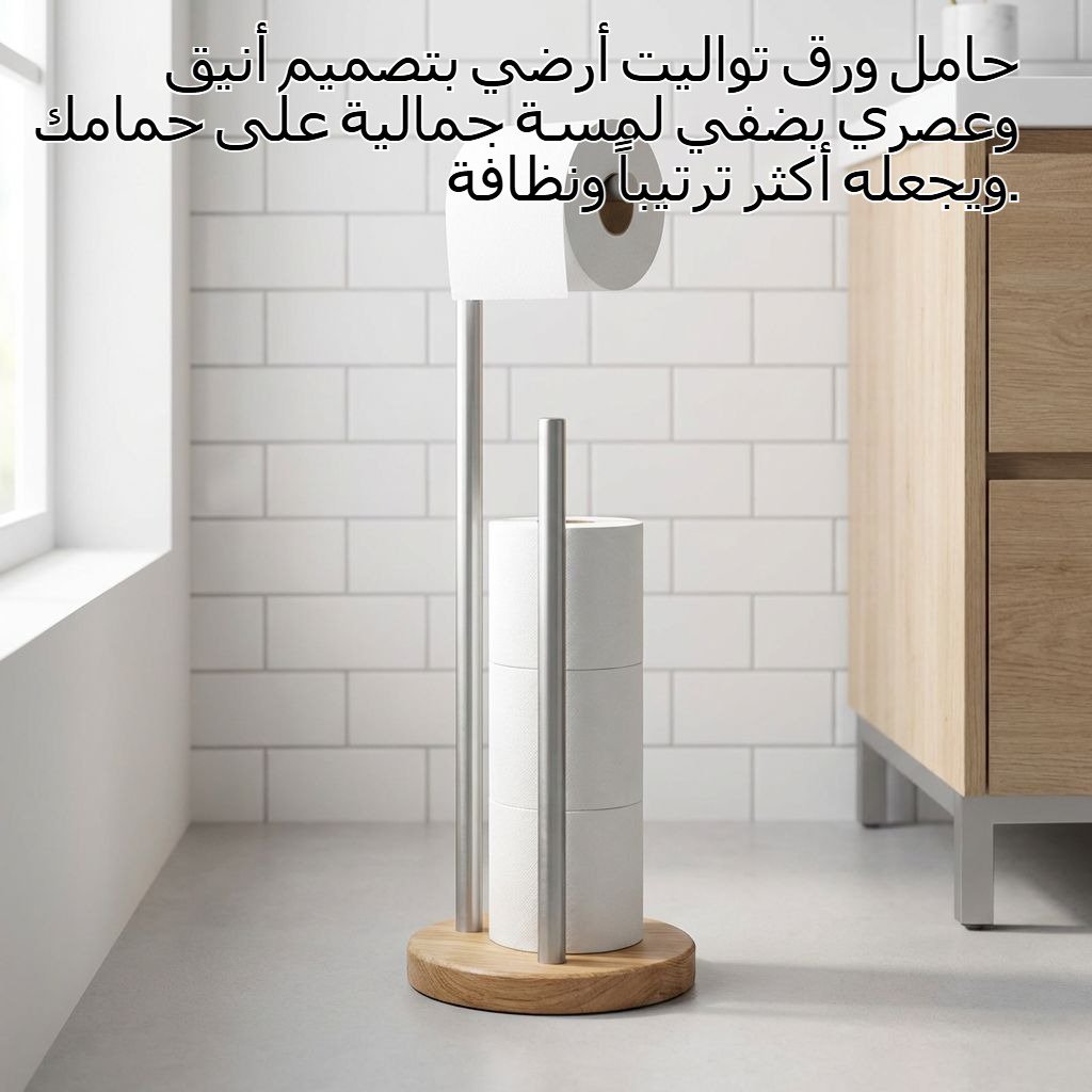 حامل ورق تواليت أرضي للحمام