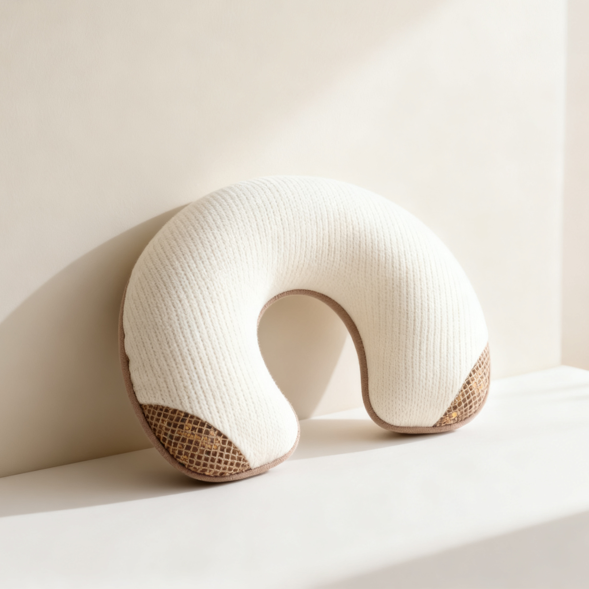 여행 중 사용하는 U자형 목베개