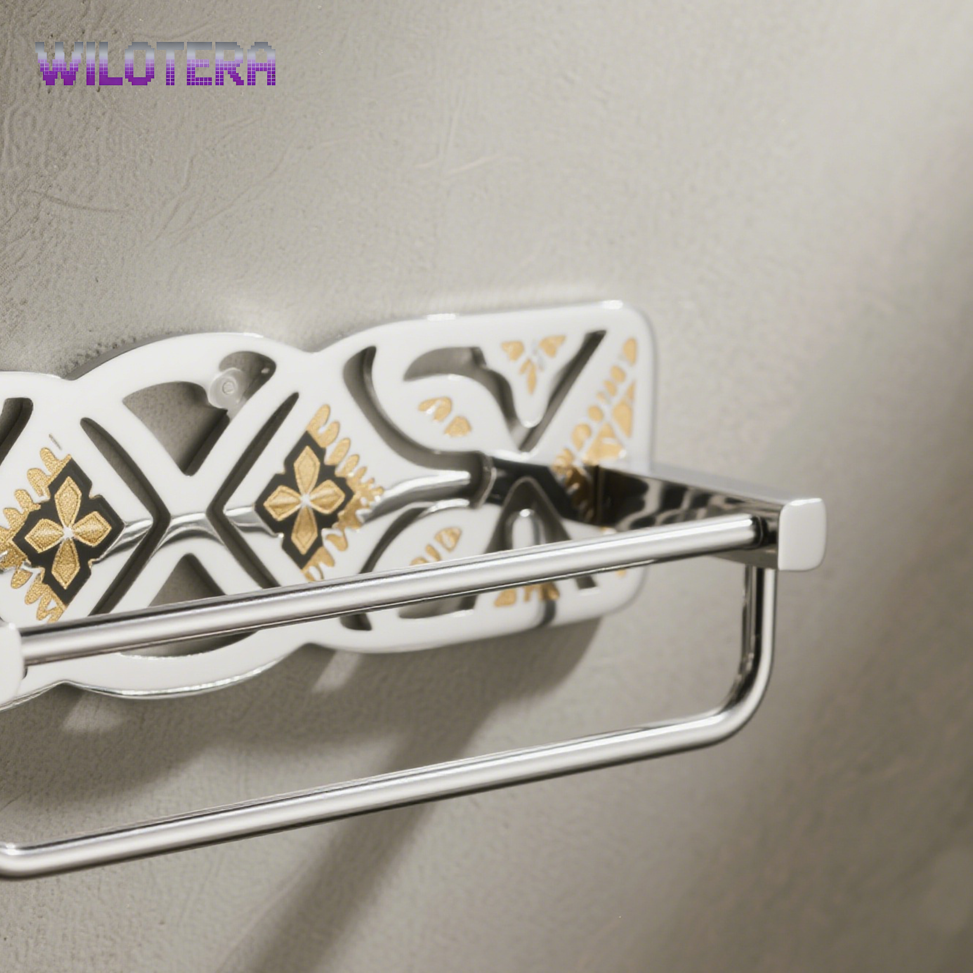 Nerezový věšák na ručníky, bez nutnosti vrtání, nástěnný (balení 2 ks)