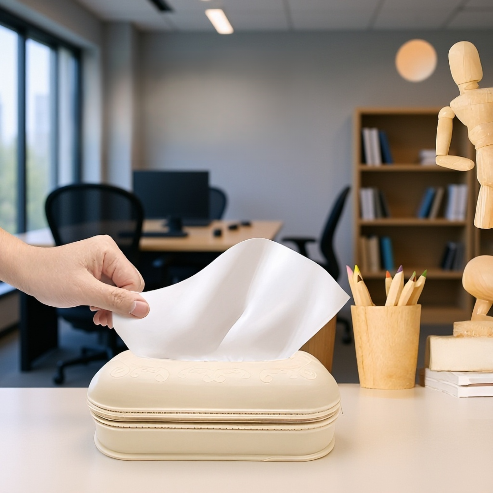 ジッパー付きシリコンティッシュボックス