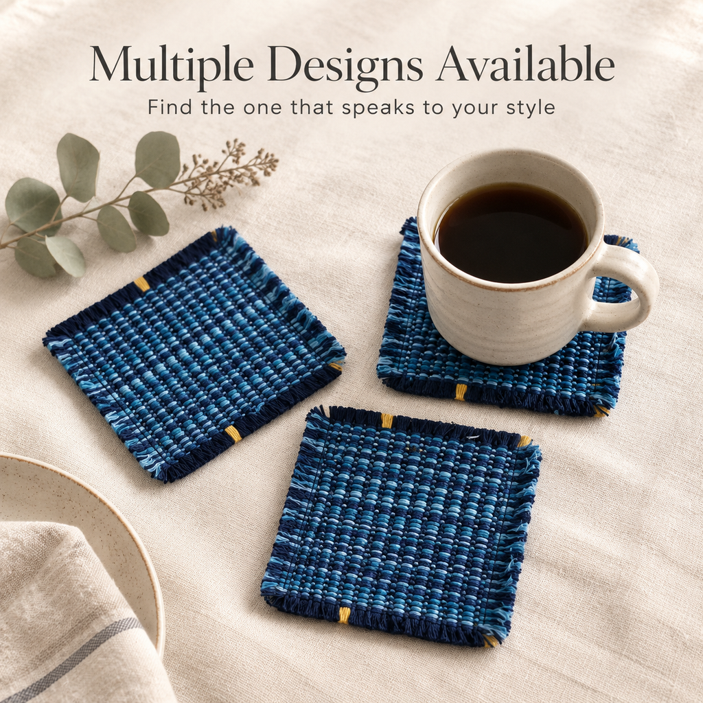 Cotton Linen Embroidered Coaster Decorative Coffee Table Heat Resistant Anti-Scald Mat
