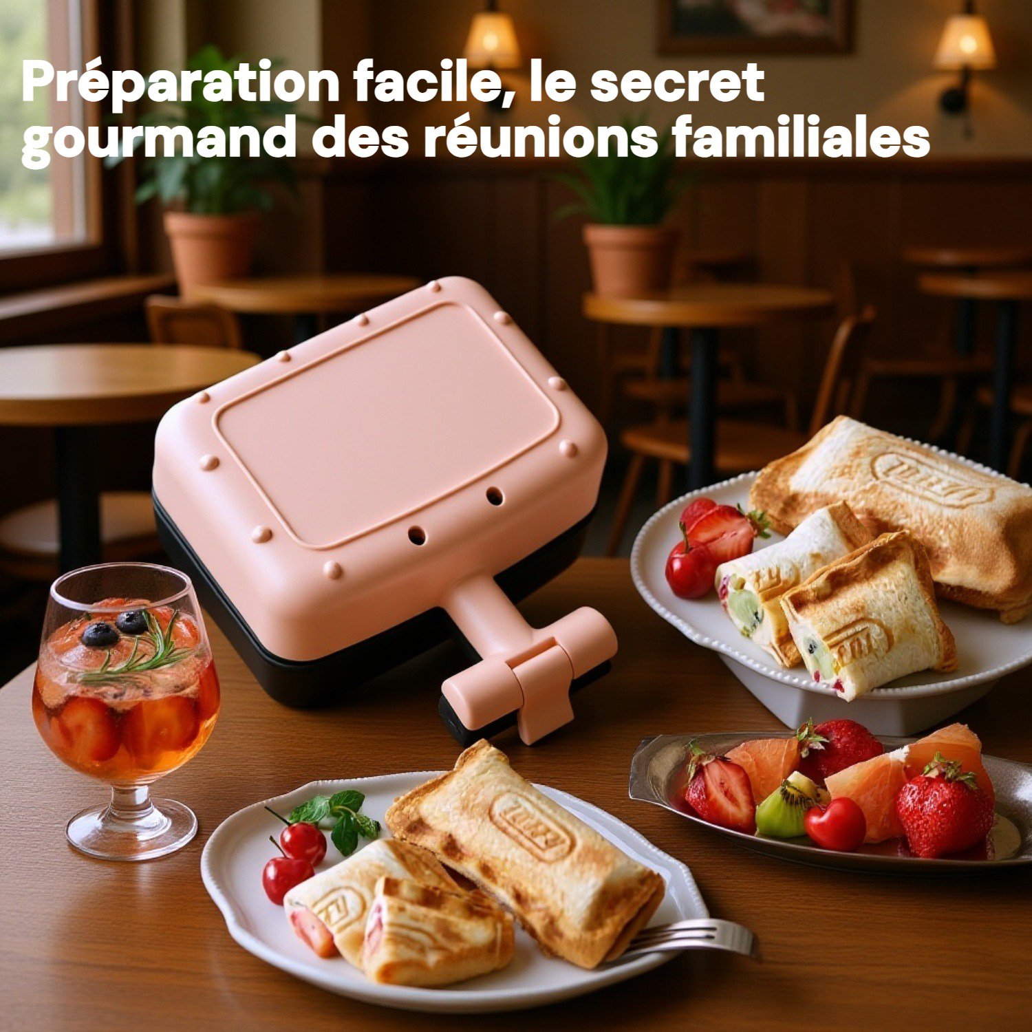 Appareil multifonction petit-déjeuner pour la maison - Machine à sandwichs