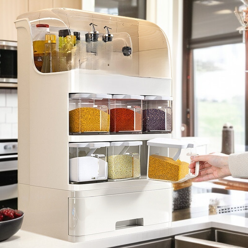 ชุดกล่องเครื่องปรุงอเนกประสงค์สำหรับลิ้นชักในบ้าน