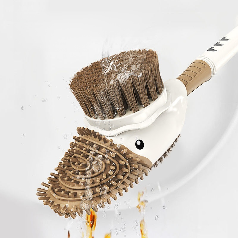 벽걸이형 액체 주입 노란 오리 변기솔