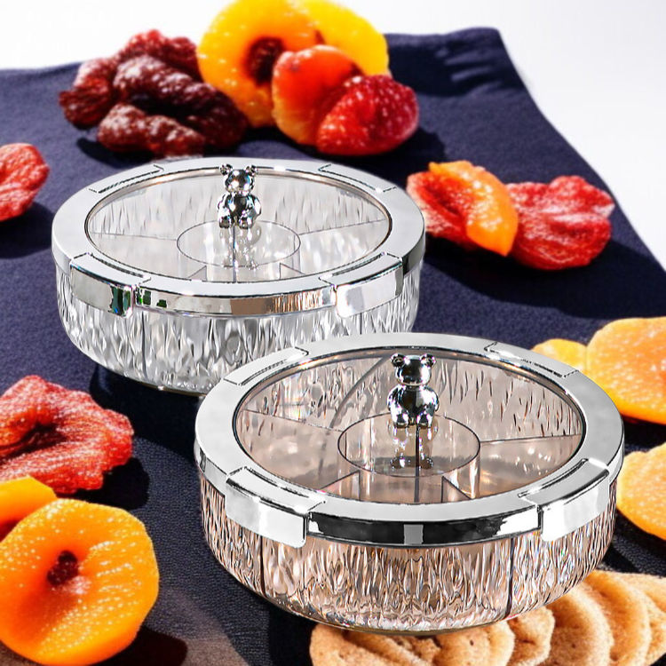 가정용 탁상 정리 수납함 화장품 수동 회전 밀폐 수납함 간식 방진 밀폐 수납함 버블 마터 액세서리 수납함