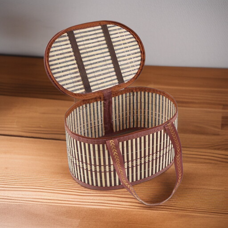 접이식 다기능 대나무 수납 바구니