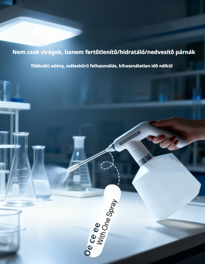 Kerti elektromos permetező használat közben