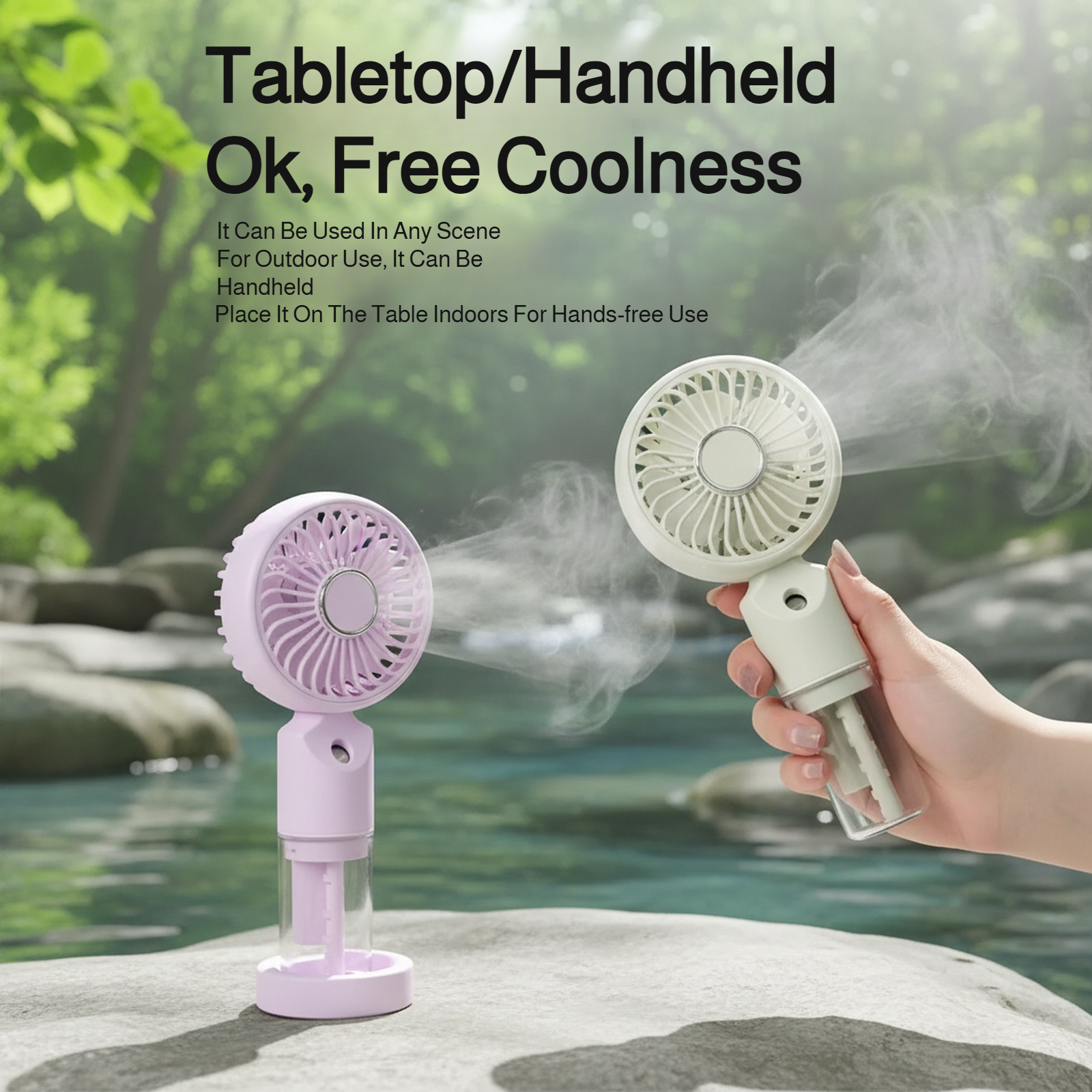 Handheld Portable USB Rechargeable Mini Mist Fan