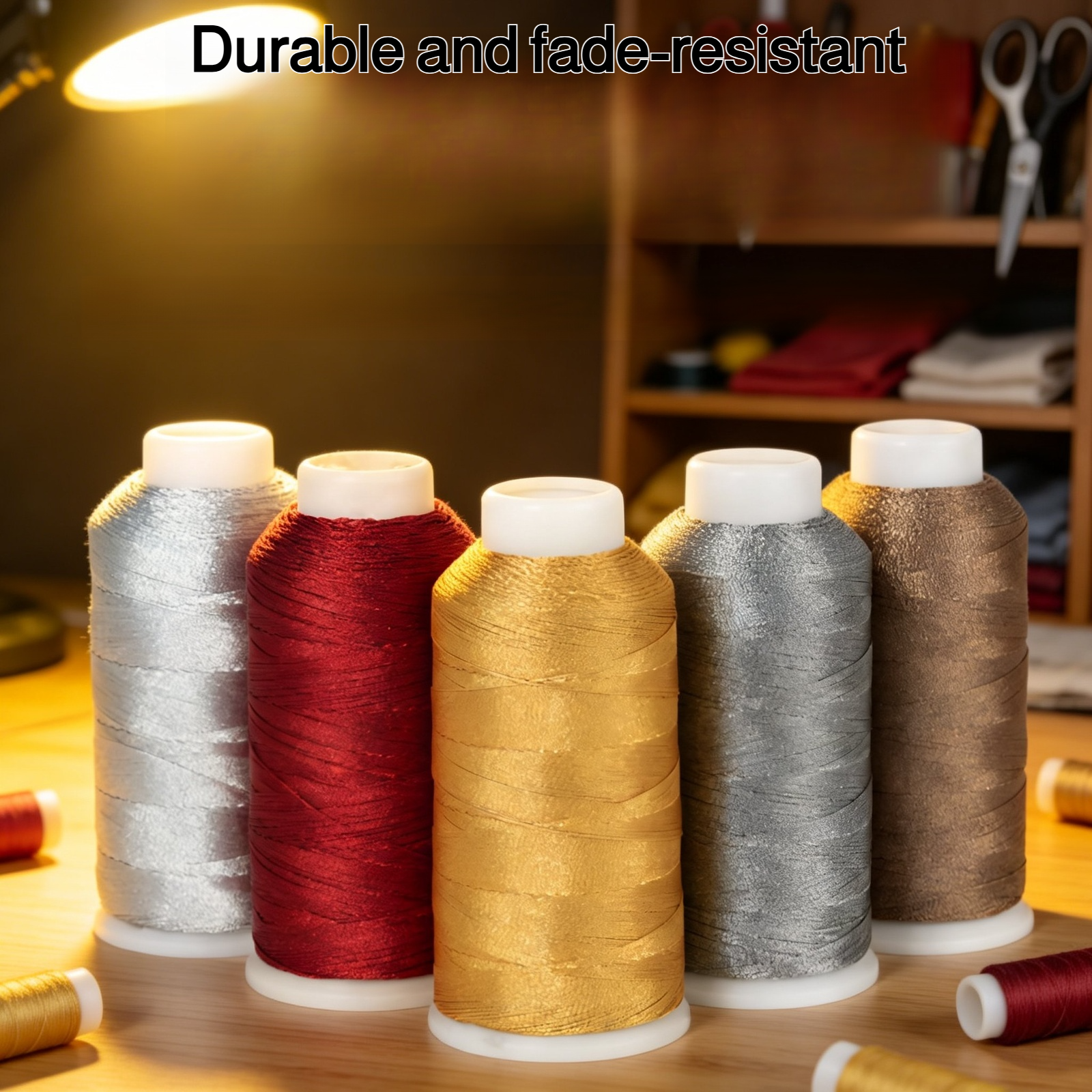 Large curls of gold and silver thread for embroidery