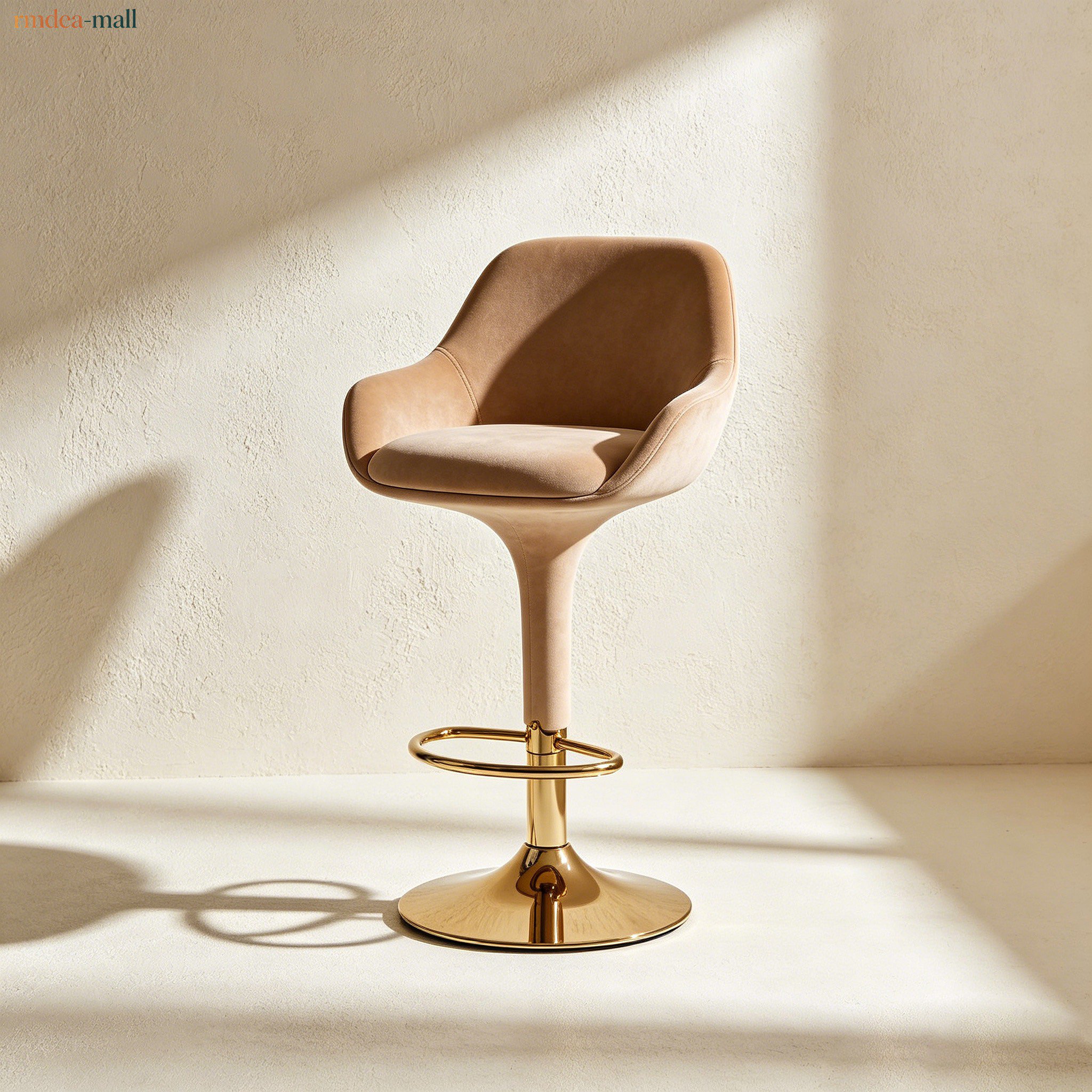 Elegant home-use bar stools with chrome base