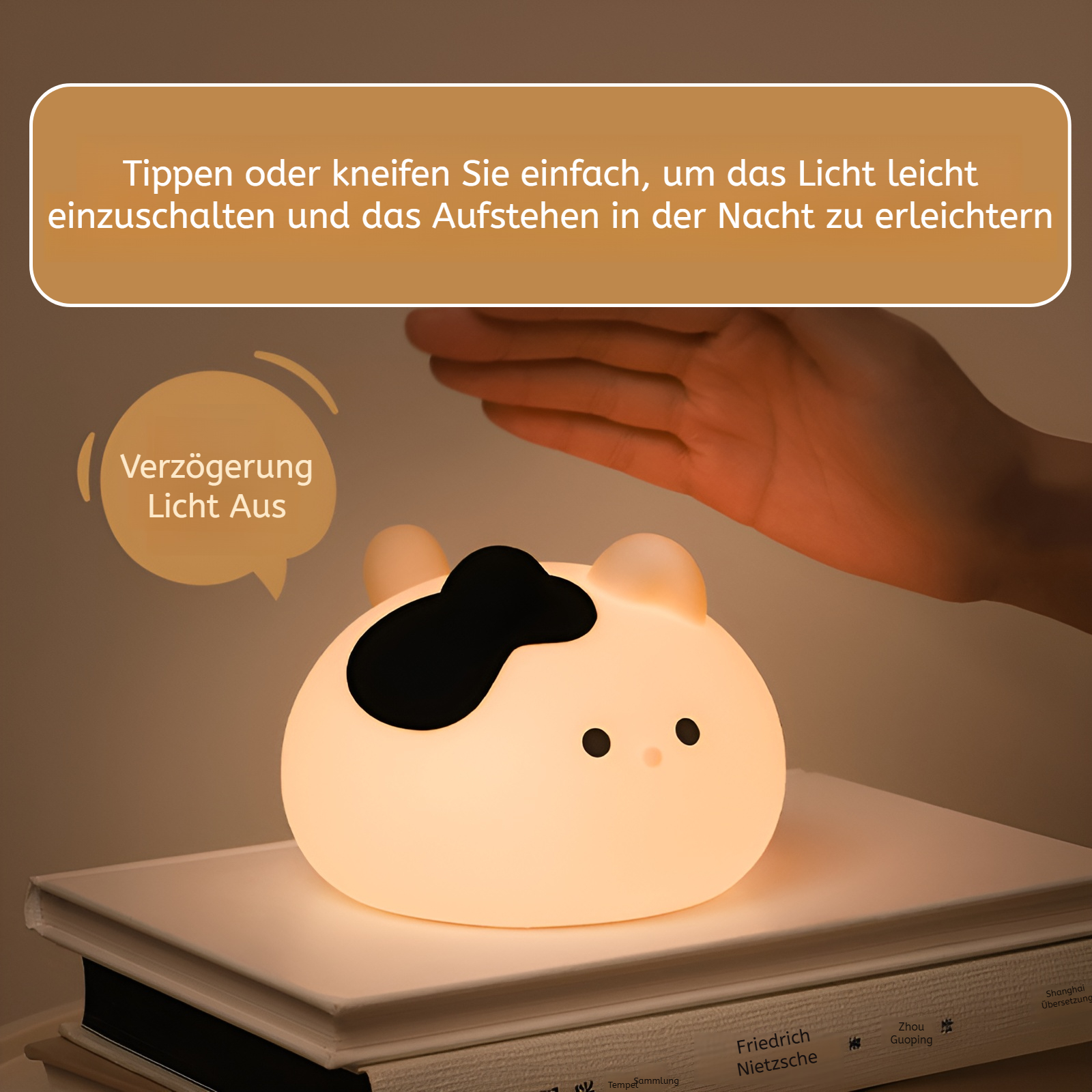 Schlafzimmer Katzen-Nachtlicht mit Augenschutz