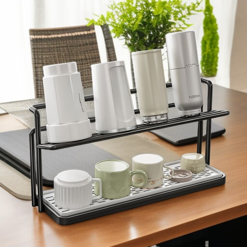 Portavasos de diseño moderno con sistema de drenaje