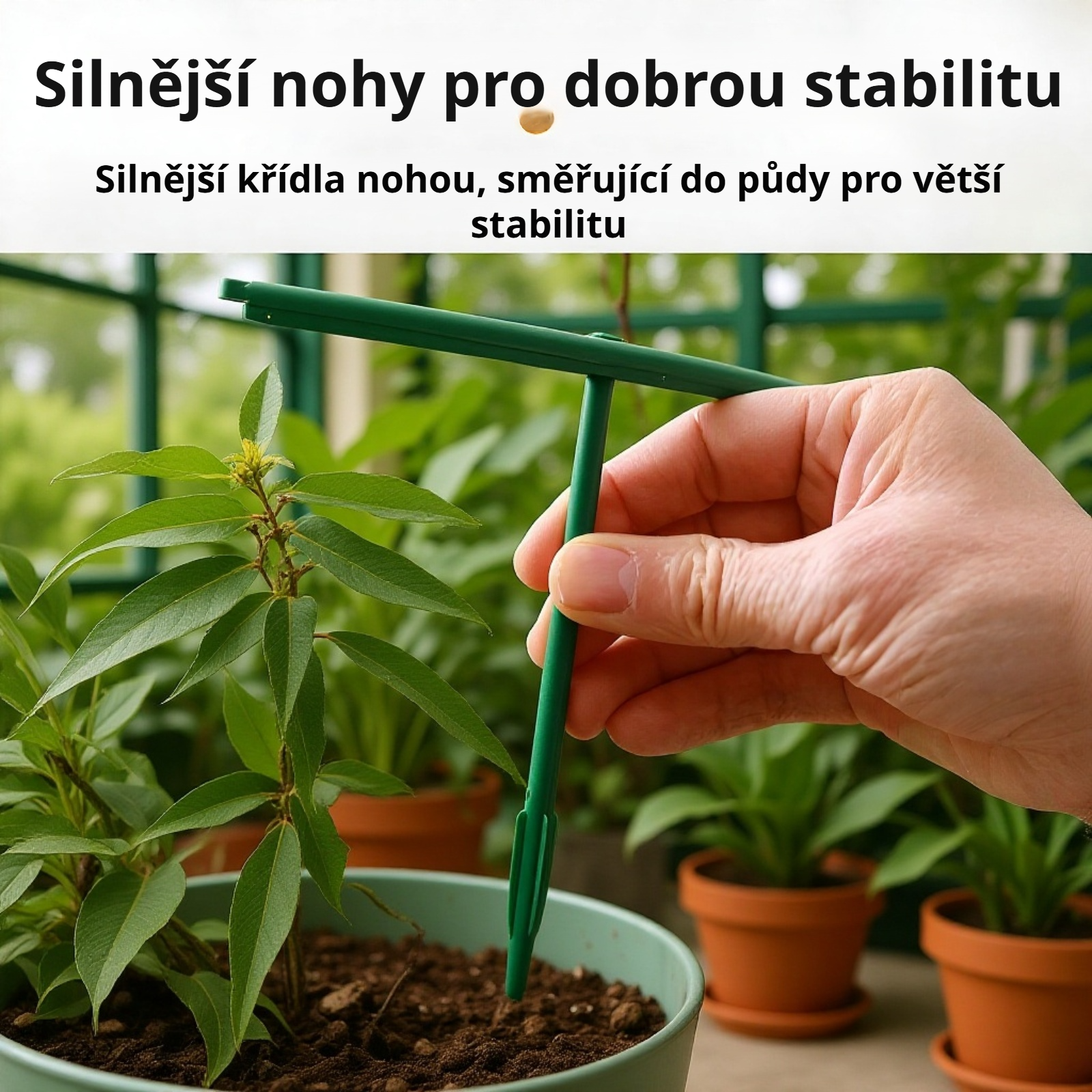 Speciální opěrné tyče pro květiny a rostliny