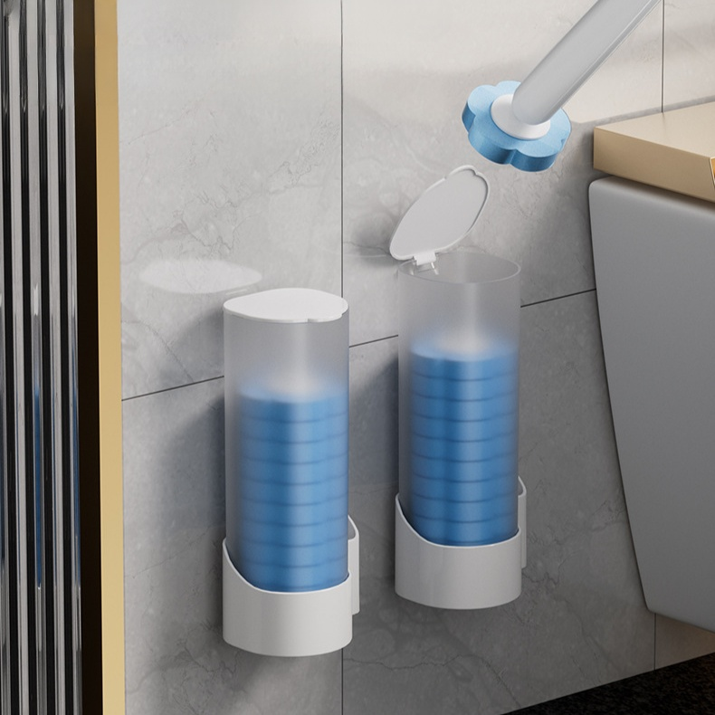 免打孔一次性馬桶刷套裝 可換刷頭不髒手清潔神器