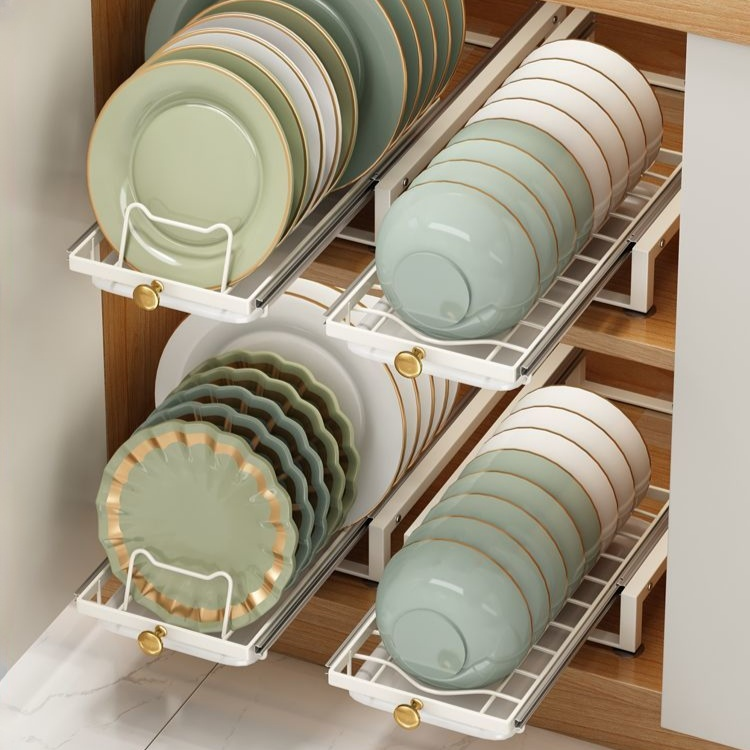 Escurridor de platos multifuncional ultraestrecho, estante organizador de cocina